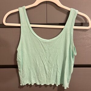 Mint Green Cropped Tank Top